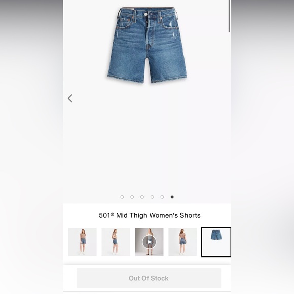 Levi’s 501* Mid Thigh Women's Shorts - Picture 1 of 3